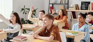 students seating in class